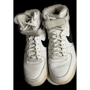NIKE AIR FORCE 1 JORDAN HIGH WHITE BLACK  653998-102 YOUTH 5 DREAM TEAM SHOES